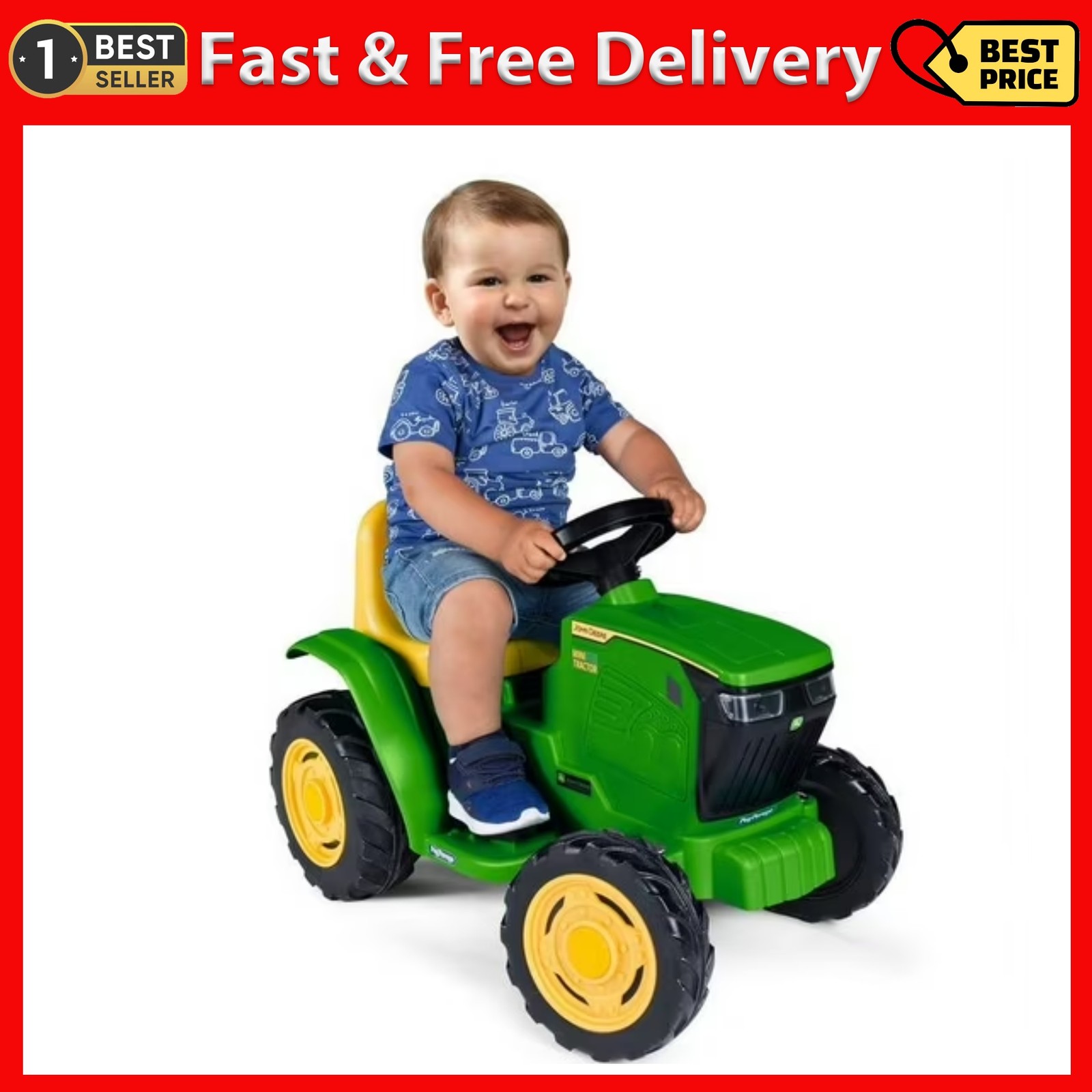 Peg Perego John Deere Mini Tractor 6 Volt Ride on Toy