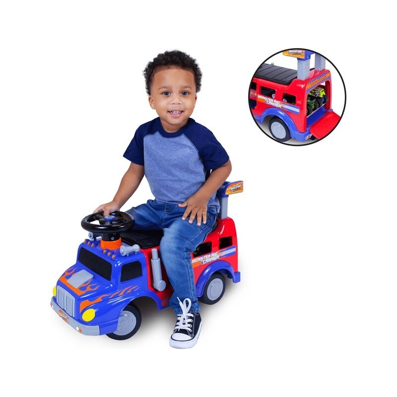Ride On Toy Monster Rig Carrier Kids 1-3 Years Interactive Fun Unisex 44lbs New