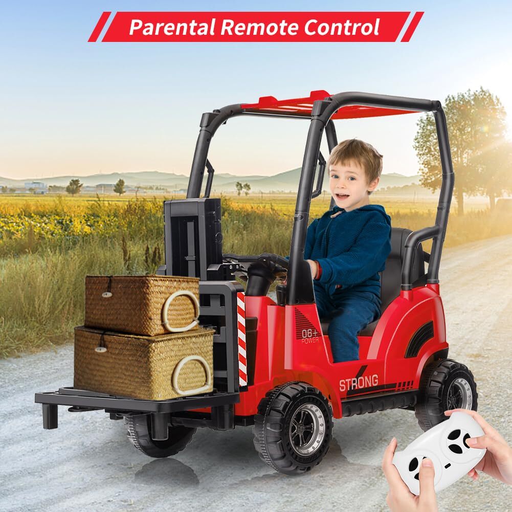 Kids Ride On Forklift Car 12V Electric Forklift Ride On Toys with Remote Control
