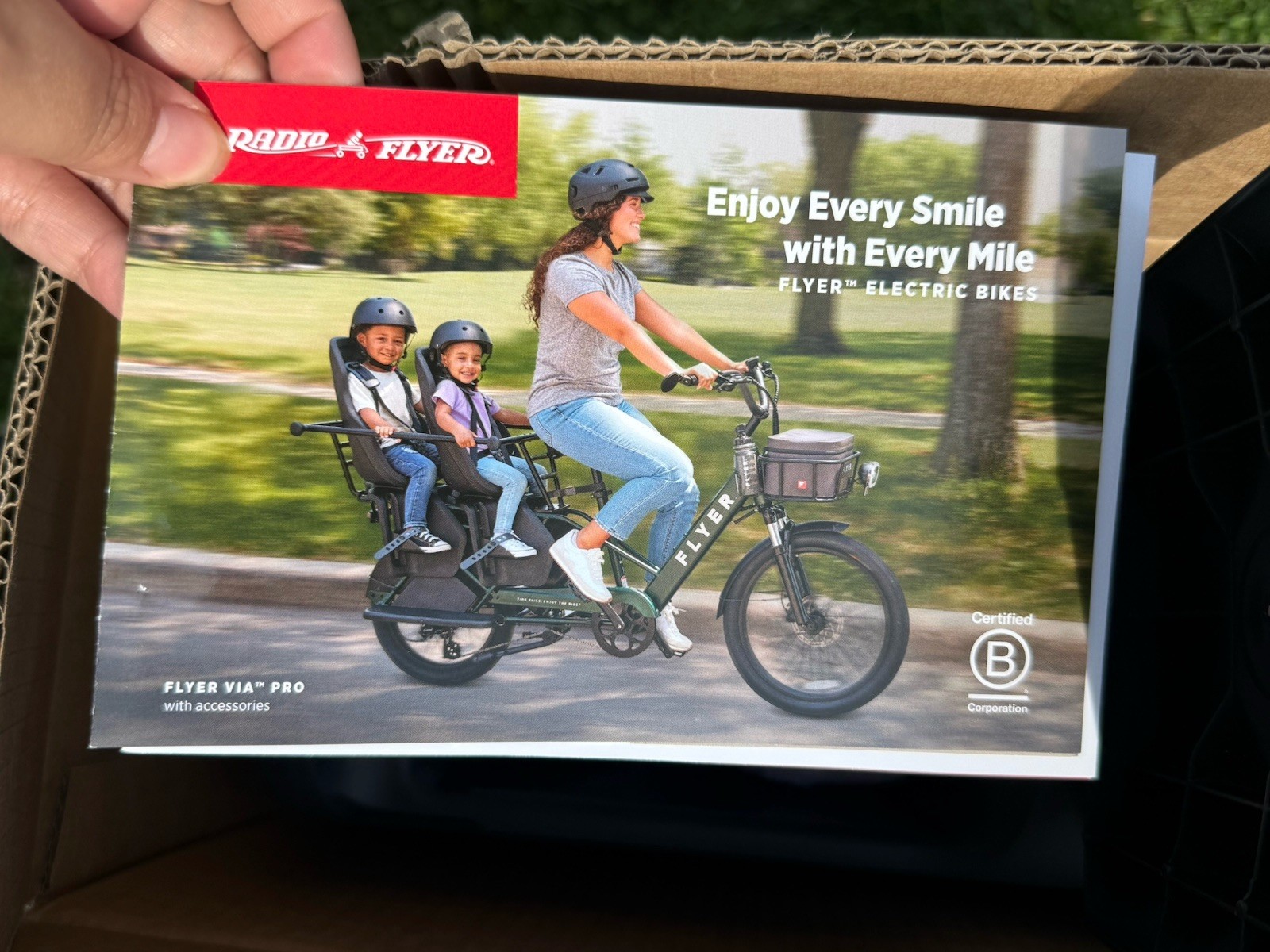 Amazon Delivery Van Ride on Toy for Kids, Blue Toddler Ride on Toy for Ages 2+