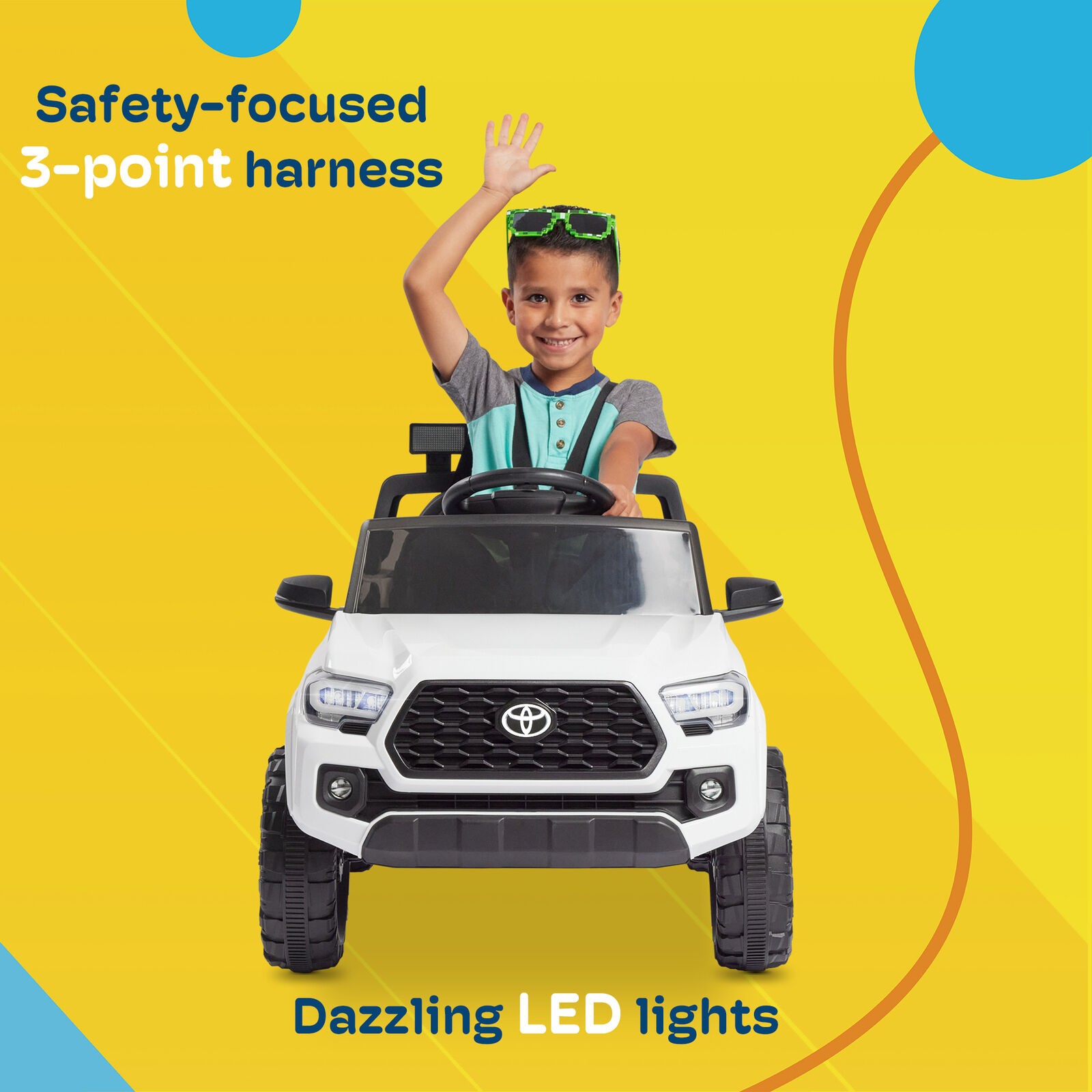 Kidzone 12V Ride-On Truck, Battery Powered Car for Kids – 7 Colors