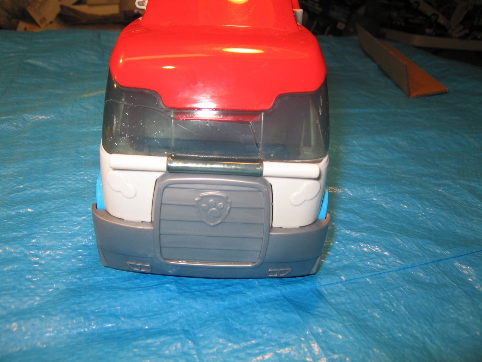 Paw Patrol W/ damage windshield plus 2 more. Tonka. Lot of three toy trucks.
