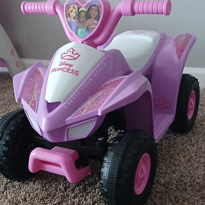 Disney Princess Battery Operated Ride-On Quad Pink for Ages 1-4
