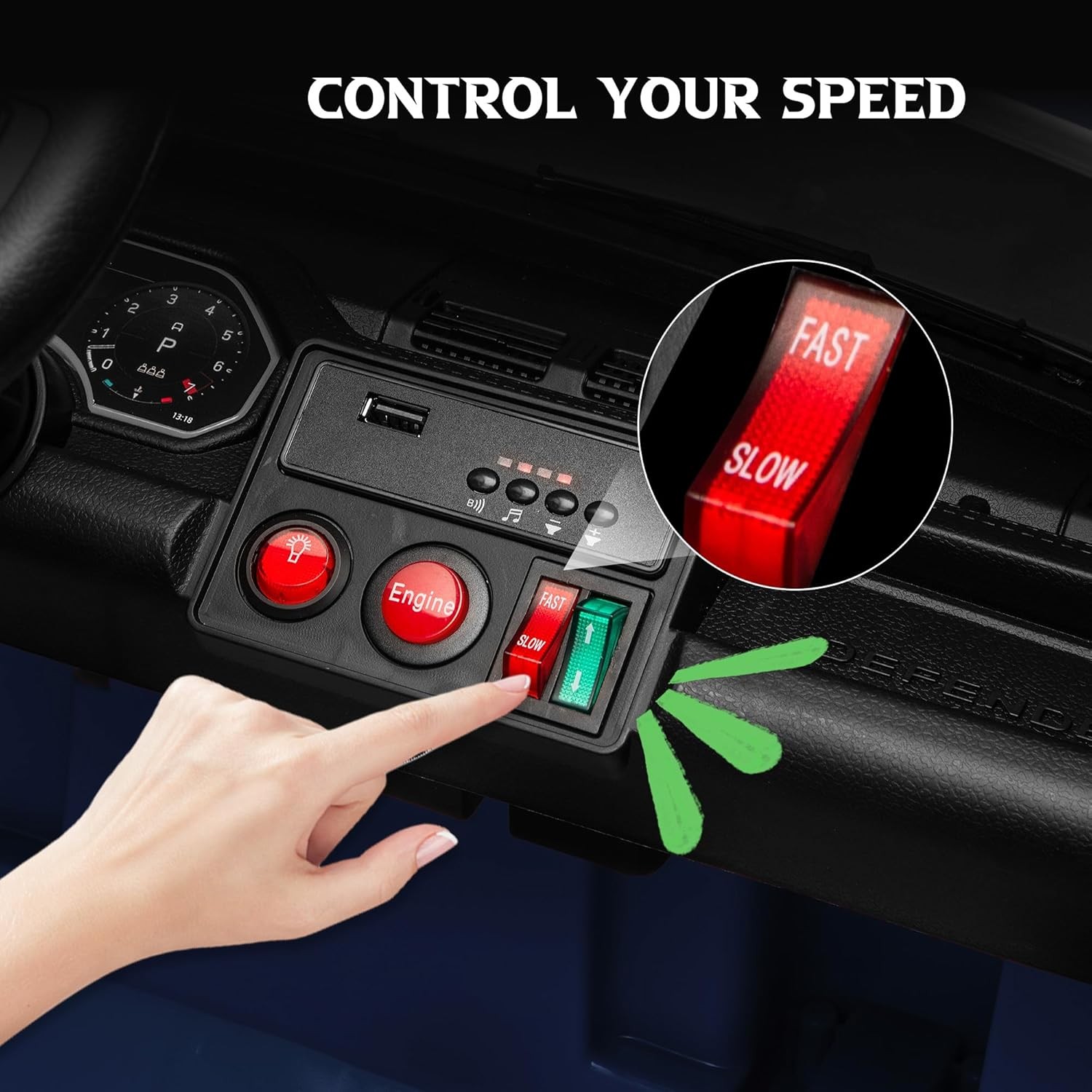 24V 4 MPH 2-Seater Licensed Land Rover Defender Octa Ride on Car with Parent Rem