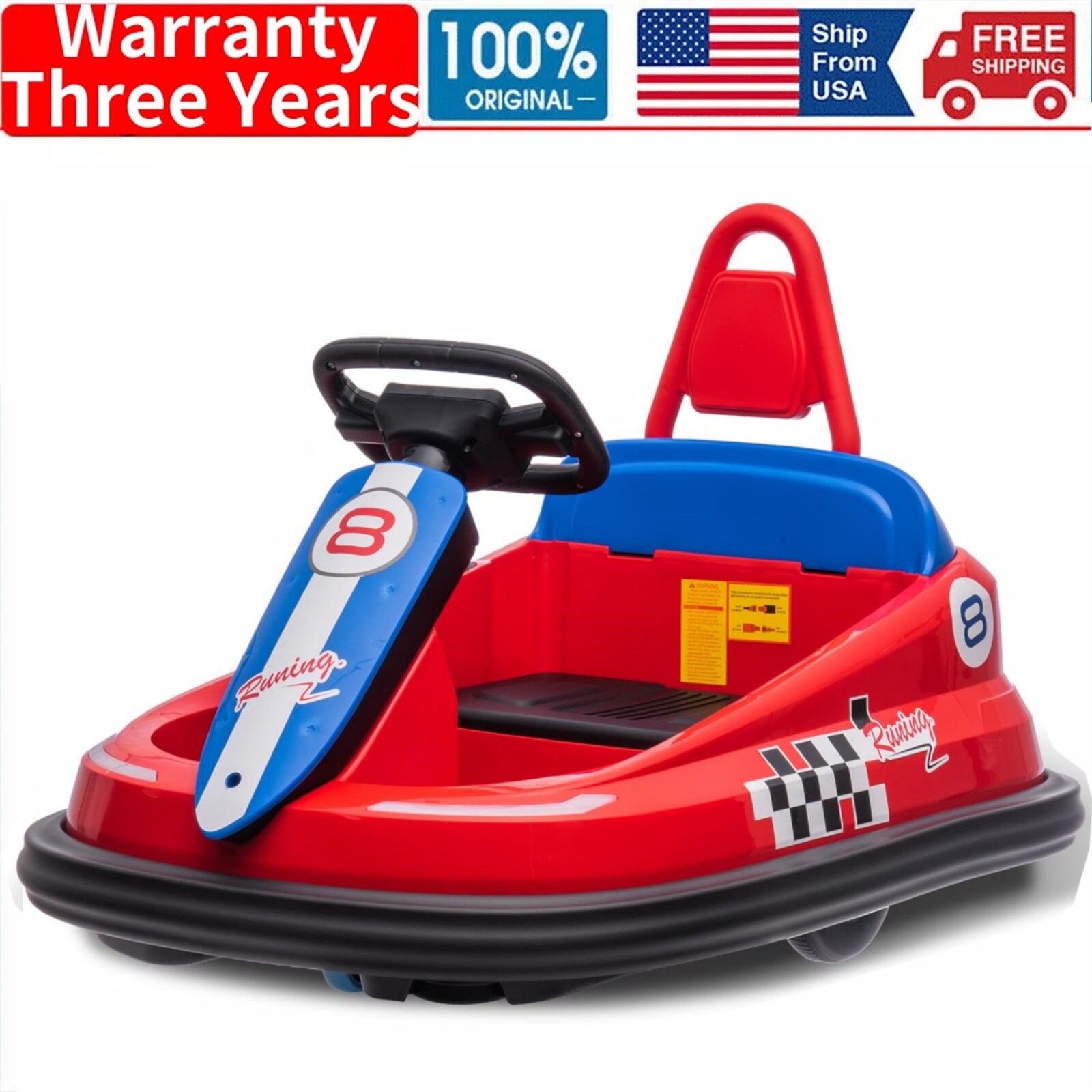 🍊Kids Ride on Bumper Car Hetoy 6V Electric Ride On Toys for Toddlers 3-6 Years