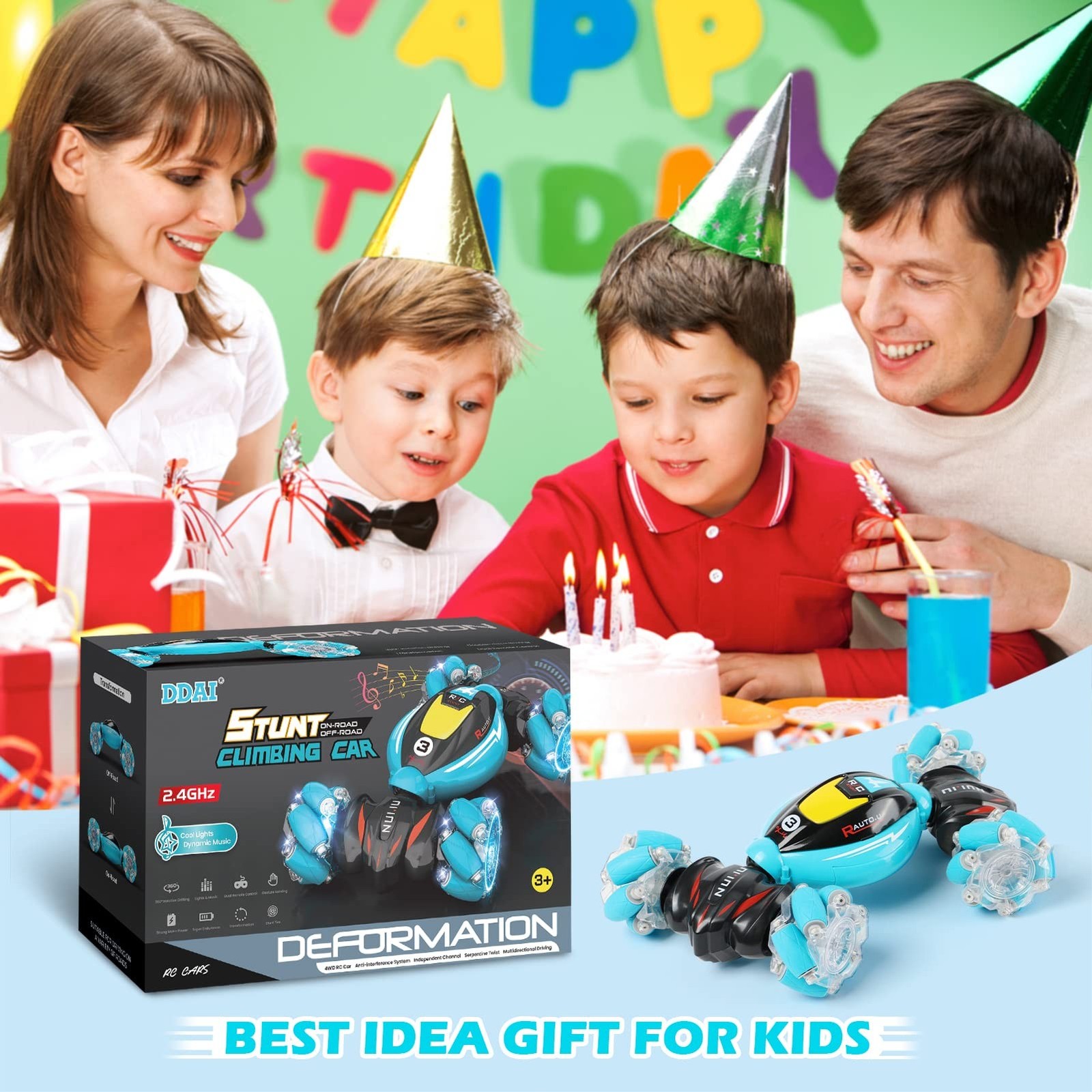 DDAI RC Cars Gesture Sensing Stunt Car – Best Gifts for Boys 6-12 Year Old 36…