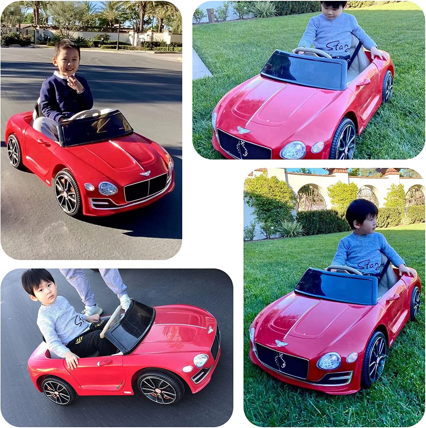 12V 2 Speeds Electric Kids Ride On Car Bentley Style Motorized Vehicles + Remote