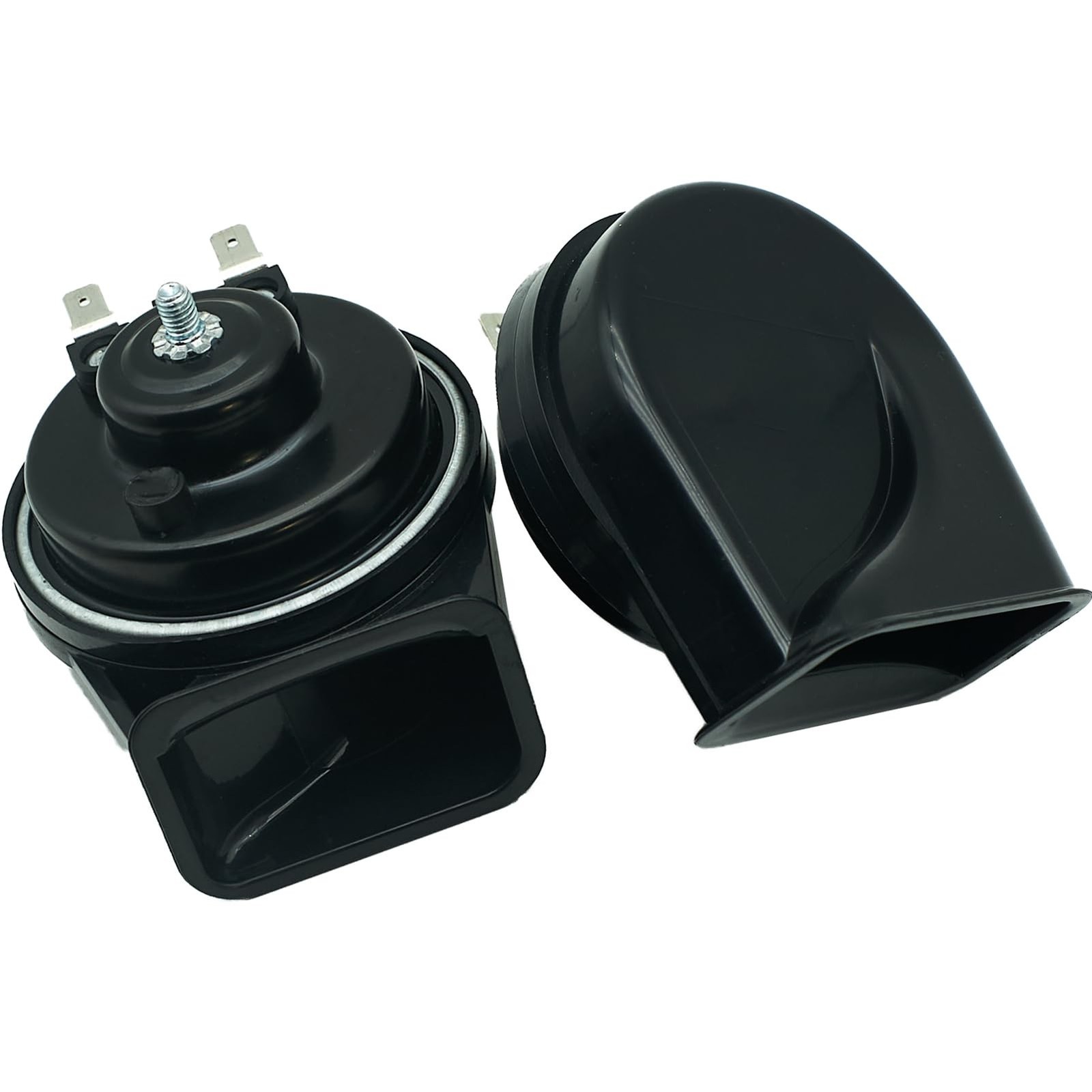 NEOGET Auto Horn 12V Loud Small Compact Car Horn High Low 2 Tone Universal Fi…