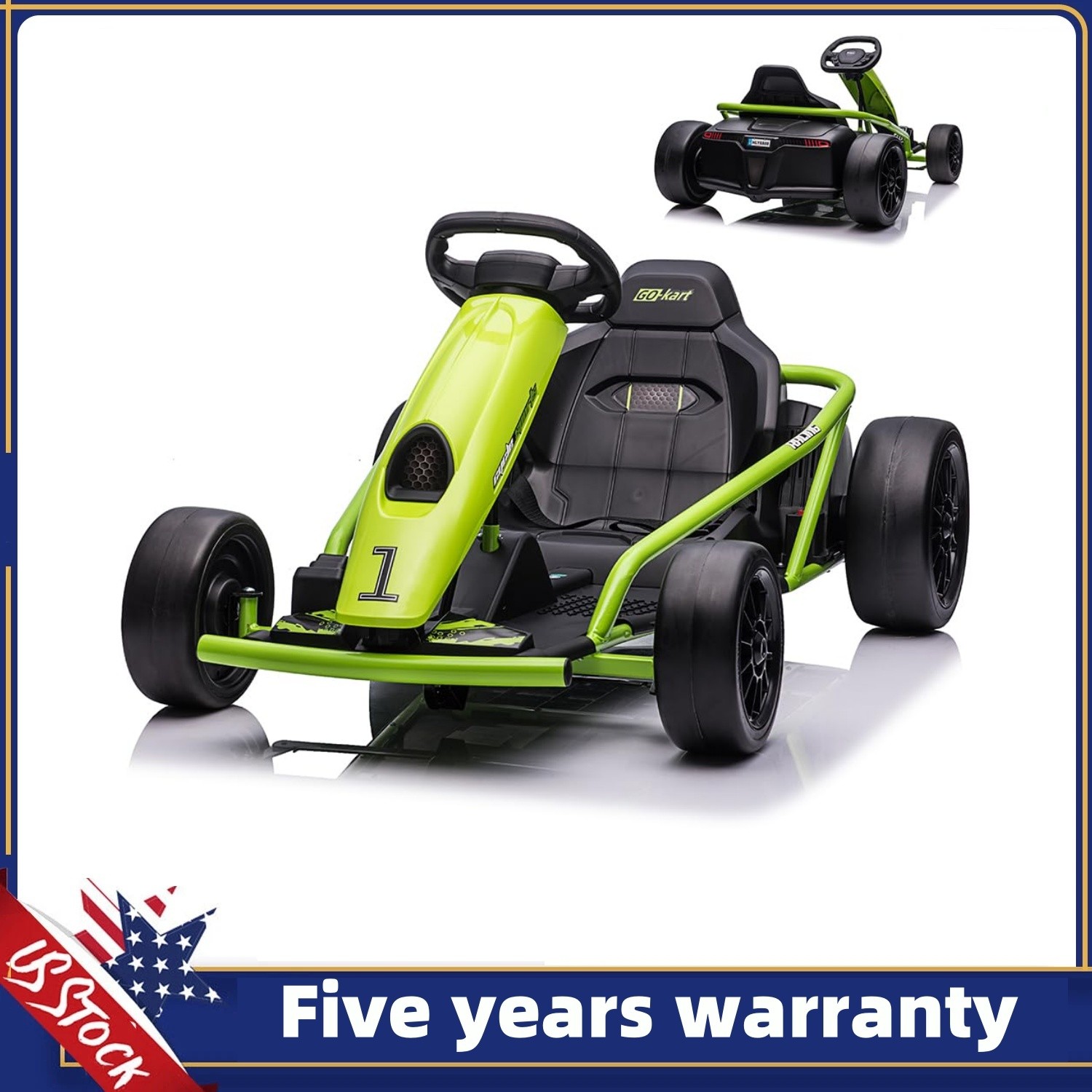 24V Ride on Go Kart for Kids 8MPH High Speed Drifting Circling Car 300W*2 Motors