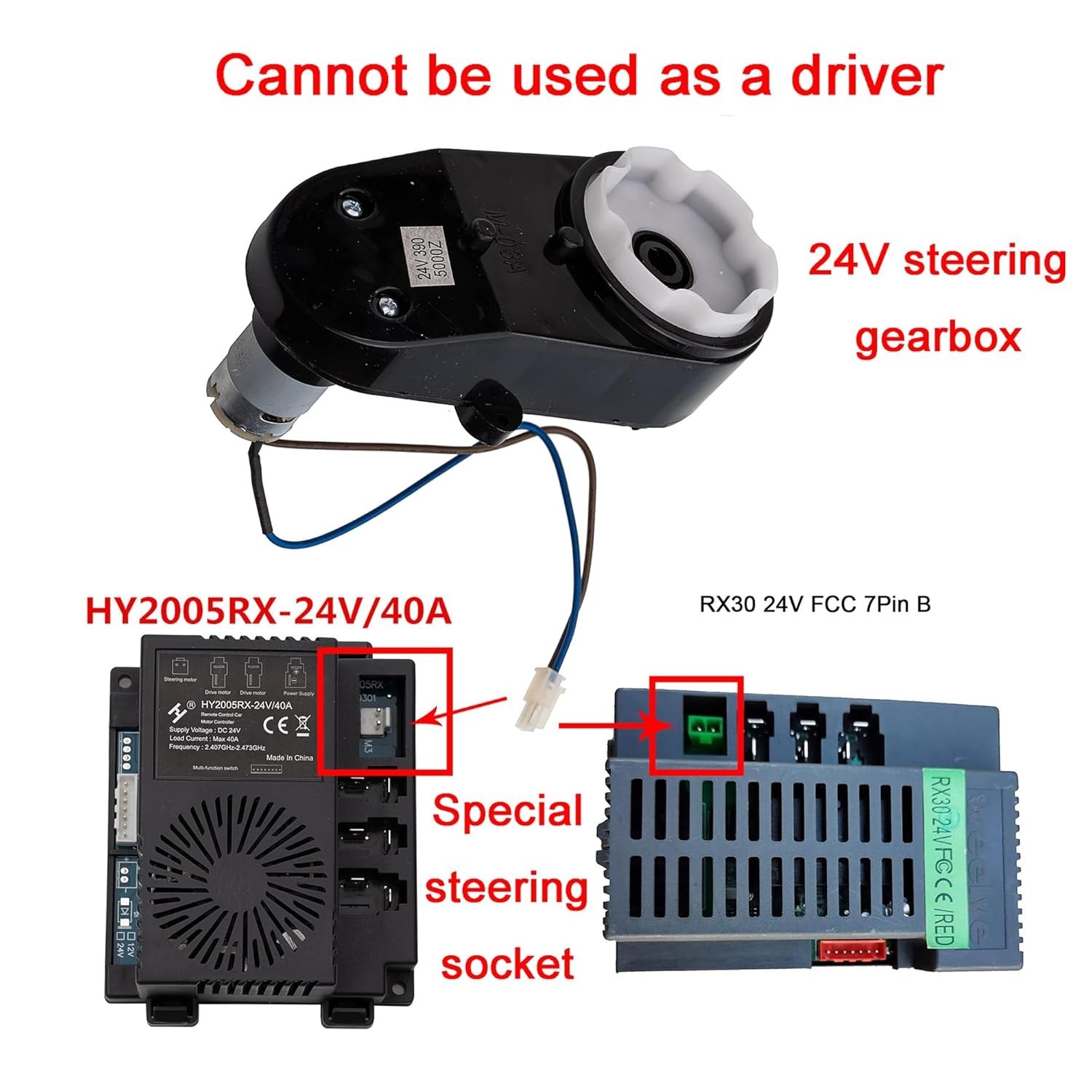 Compact RS390 24V Gearbox with 5000 RPM Motor for Effective Steering in Ride-Ons