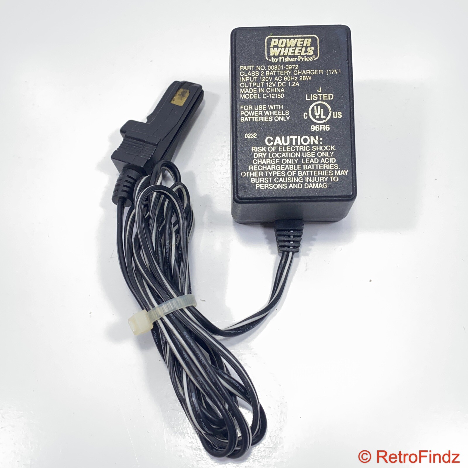 Original Fisher Price 00801-0972 Power Wheels 12V Battery Charger C-12150
