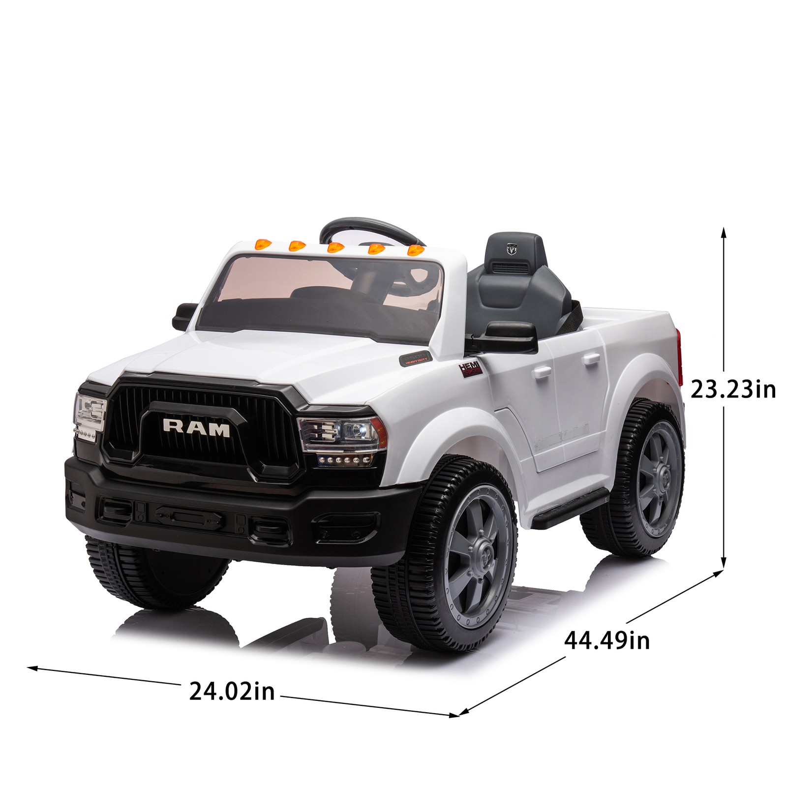 Large Kids Ride On Electric Pickup WITH/Parents Control For Kids Aged 3-5 White