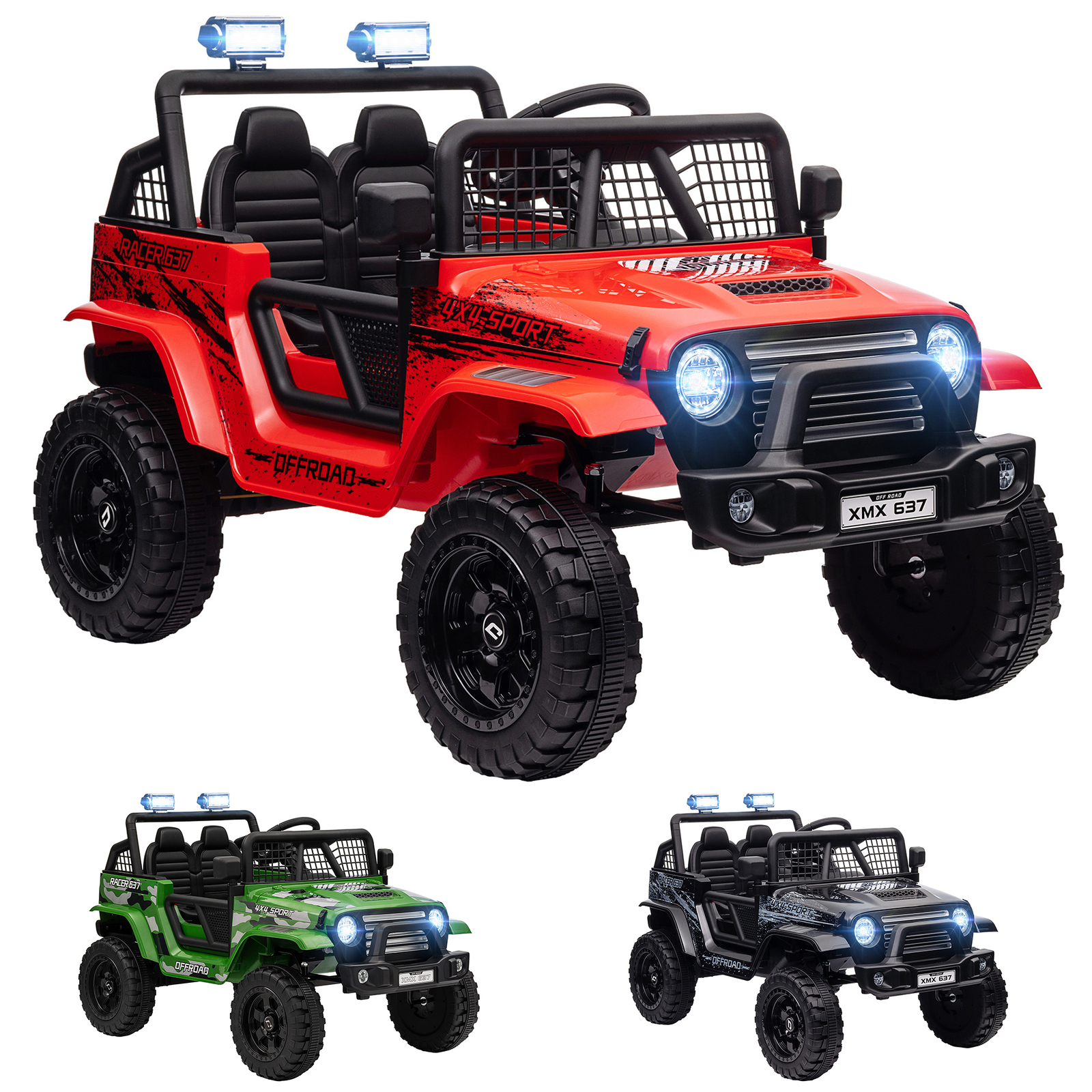 12V Ride on Car, Ride on UTV Truck w/ 4 Suspension Wheels