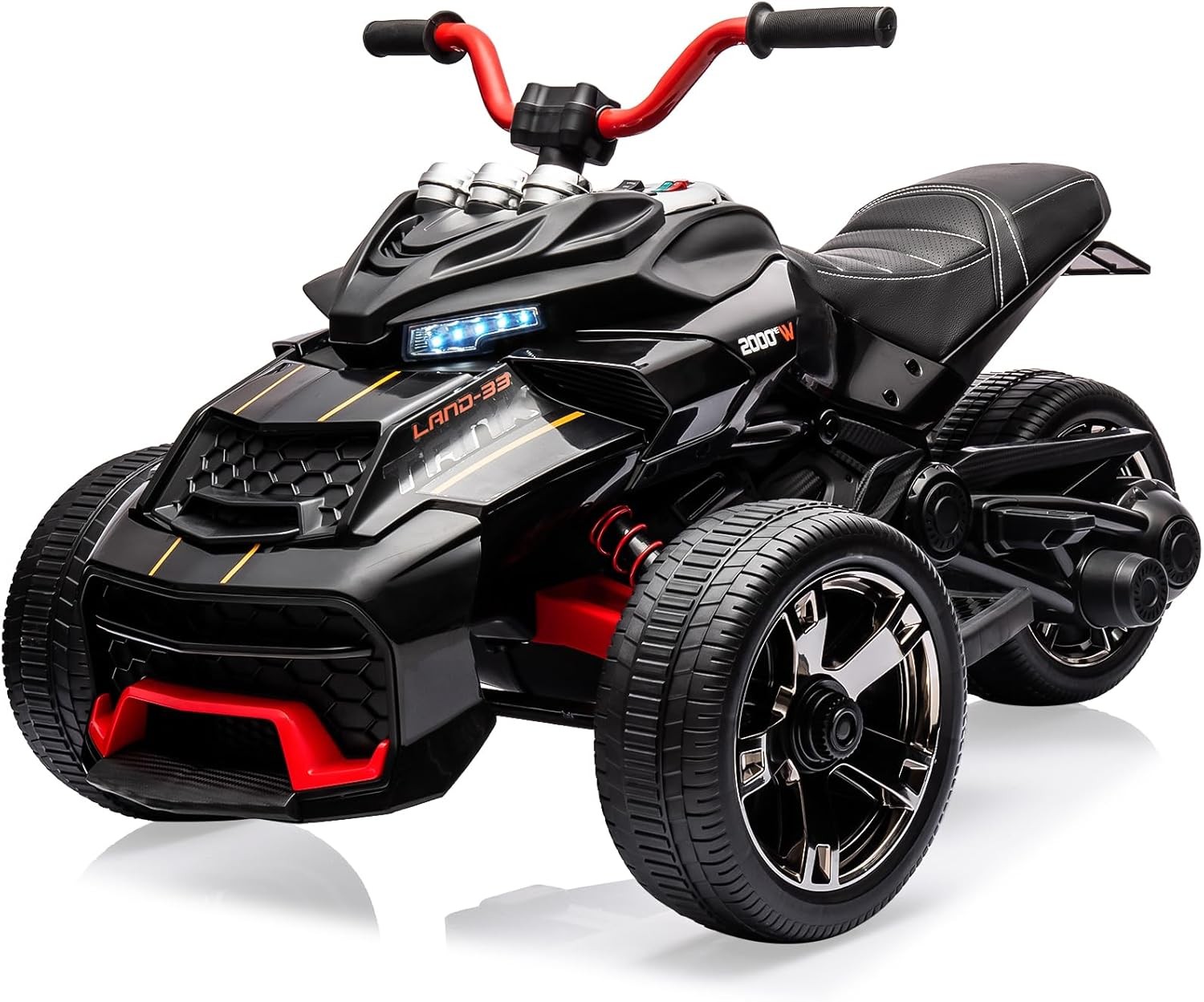 GARVEE Kids Electric Ride-On ATV 12V Dual Motors EVA Wheels USB Music Outdoor