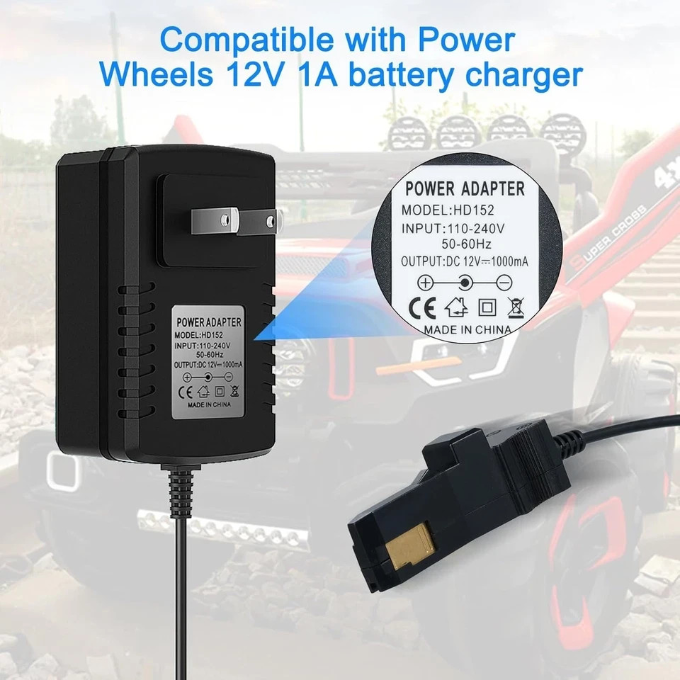 12V Battery Charger Replacement for Power Wheel Battery Charger for All Power…