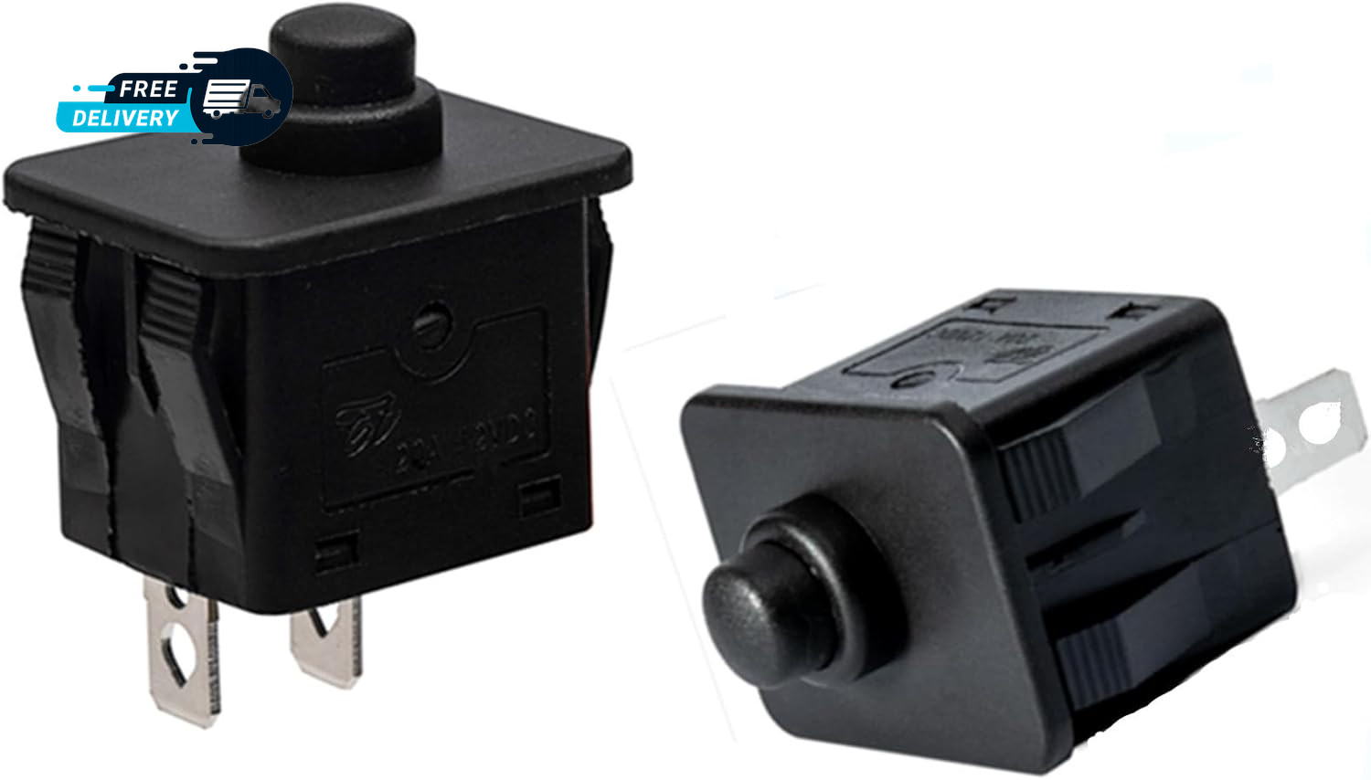 2 Pcs 6Volt 12Volt 2Pin Plunger Type Power Wheel Foot Pedal Switch