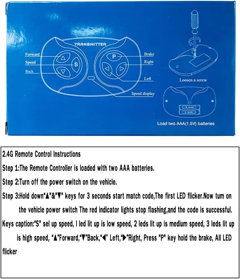 2.4Ghz Bluetooth Remote Control for Power Wheels Kids Ride On Toys Car SUV