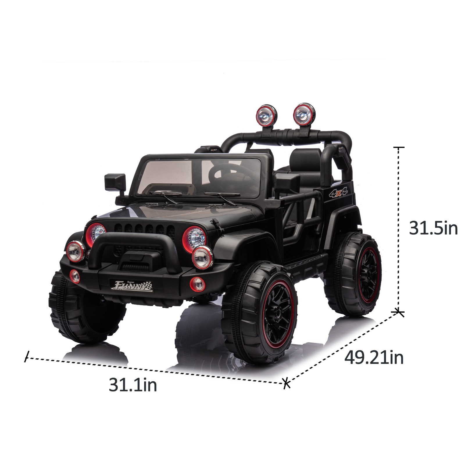 24V 2 Seater Kids Ride On Truck Electric Car Toy with Remote Bluetooth 2.5-4 MPH