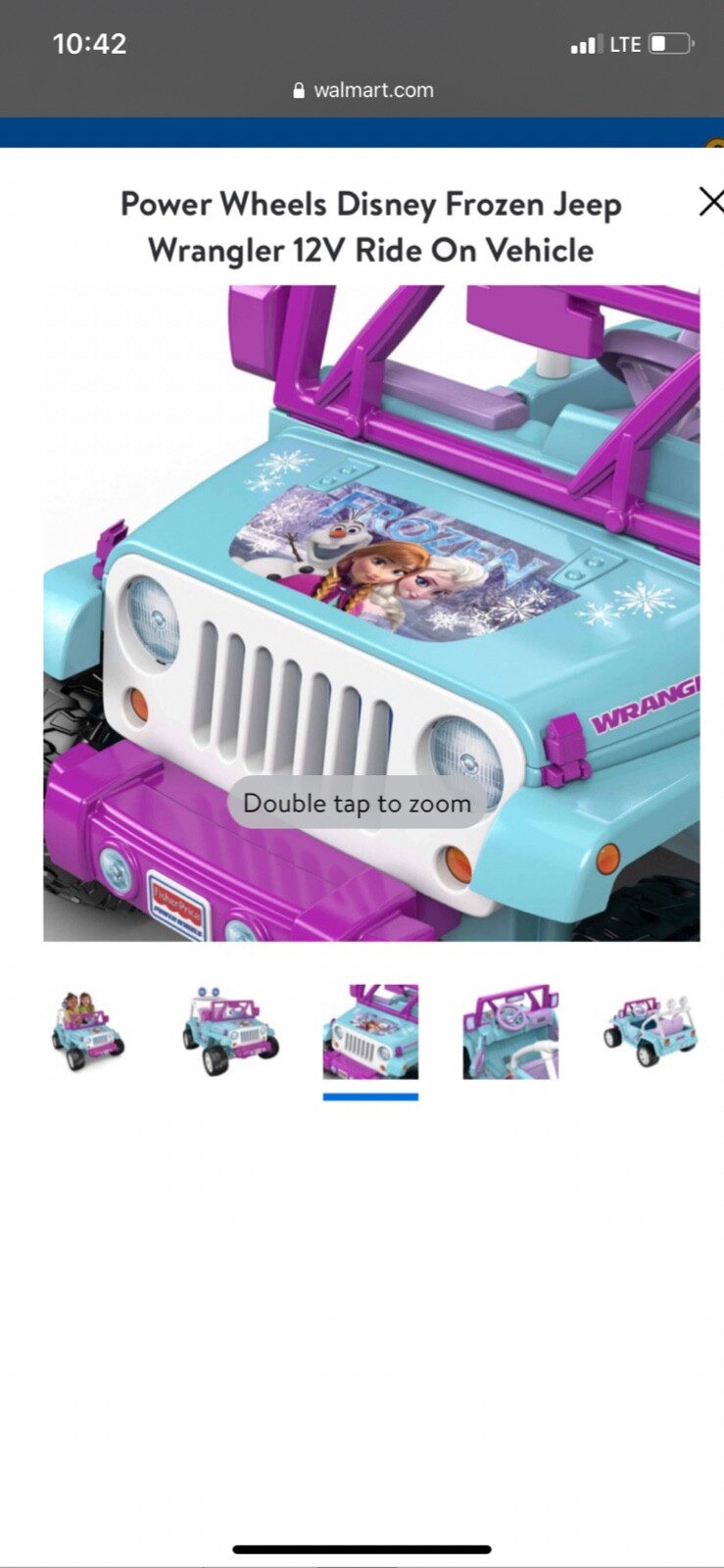 Power Wheels Disney Frozen Jeep
