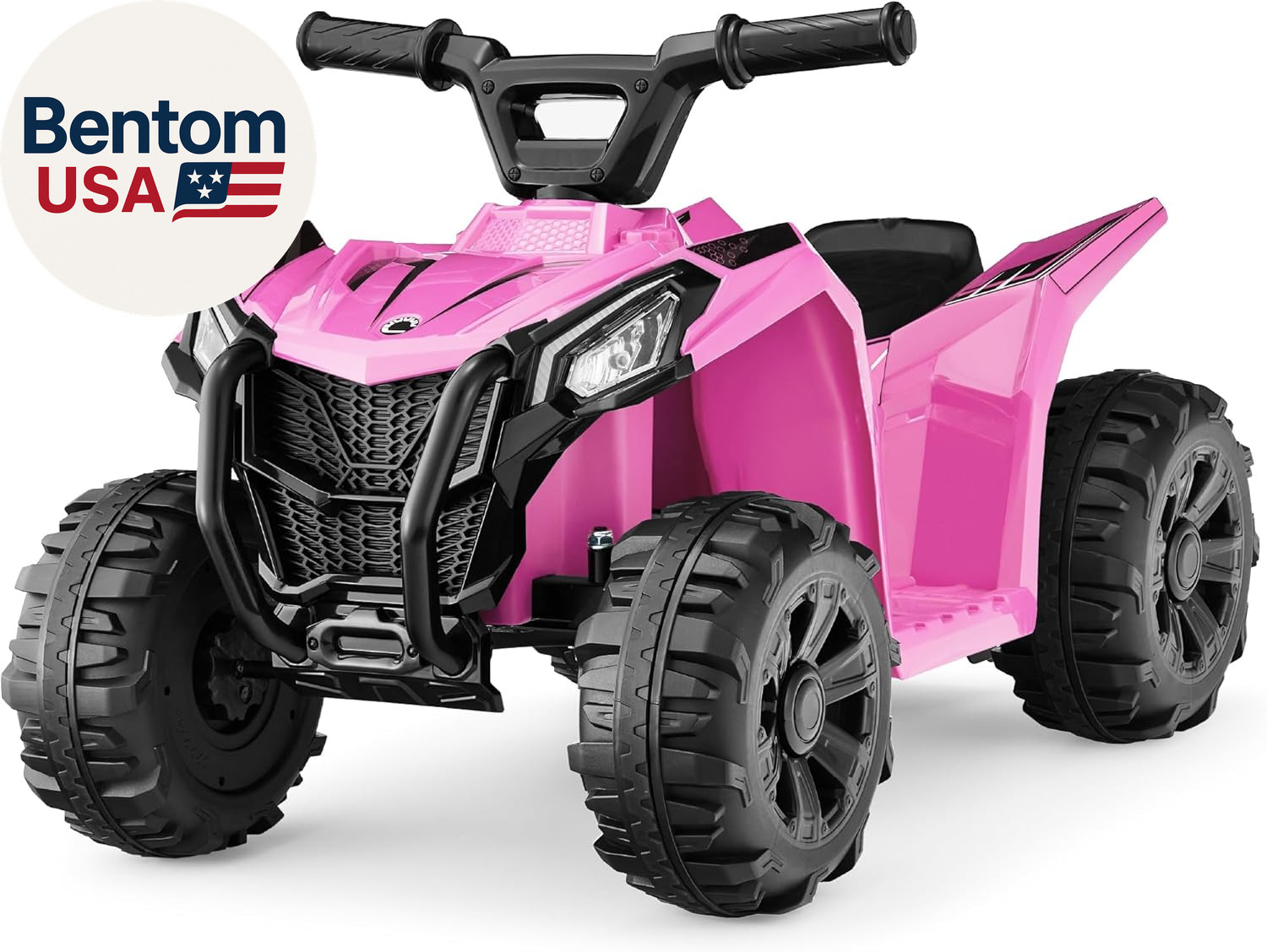 6V Kids Ride on Toy, 4-Wheeler Quad ATV Play Car W/ 1.8MPH Max Speed, Treaded Ti