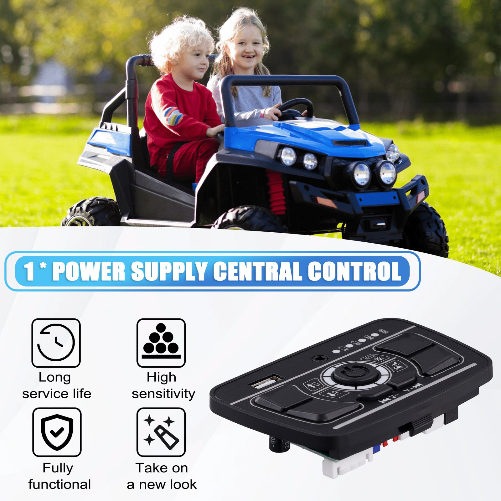Children’S Electric Car Central Control Panel Multi Functional Bluetooth8192