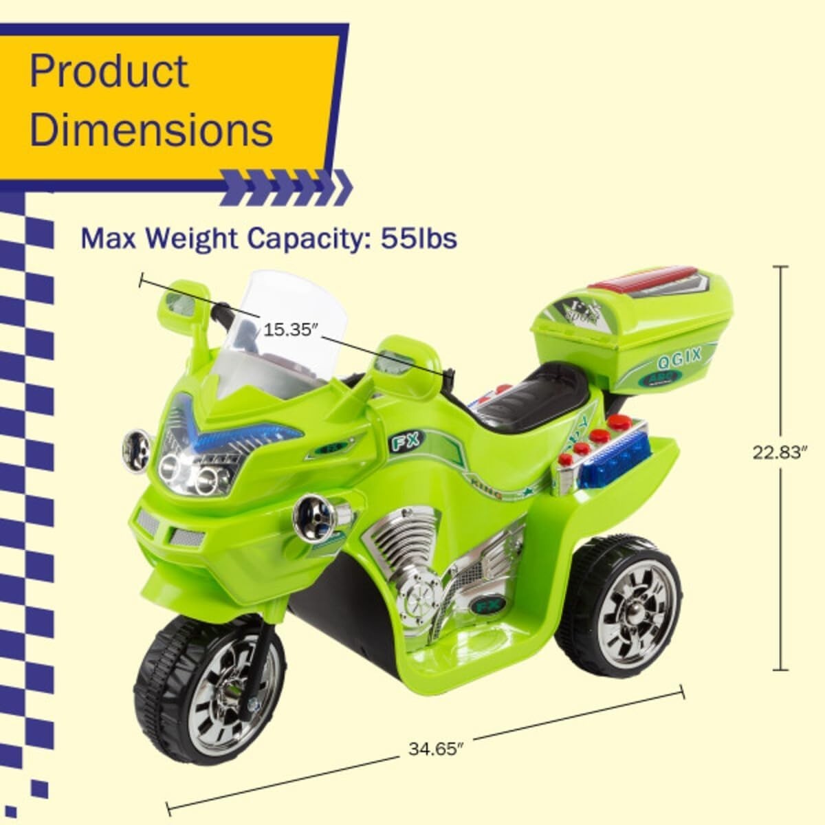 Lil’ Rider Kids’ 6V Electric Motorcycle – Safe, Fun, and Realistic Ride-On fo…
