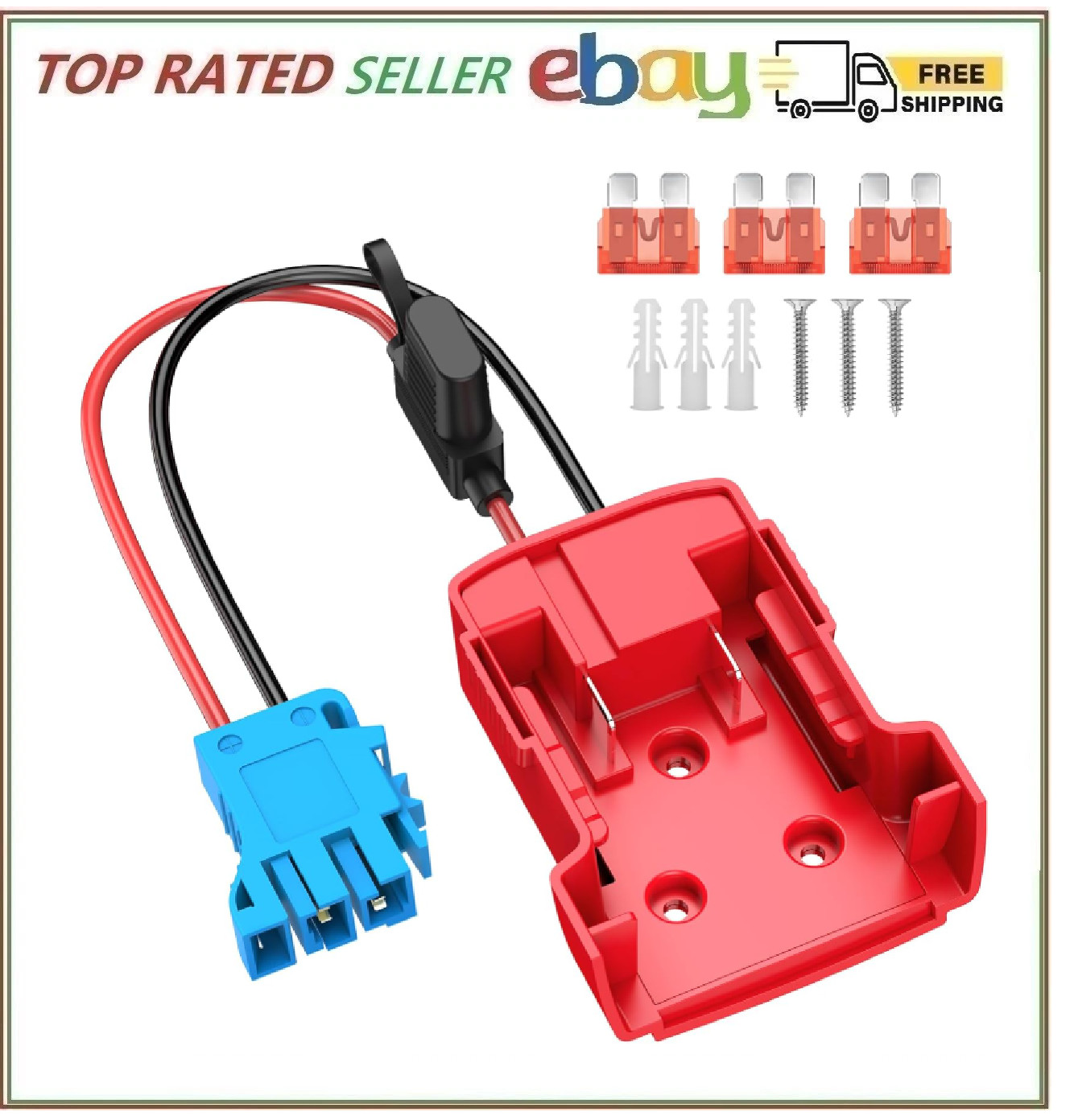 Milwaukee Battery Adapter for Peg-Perego Ride-On Cars with 40A Fuse & Harness