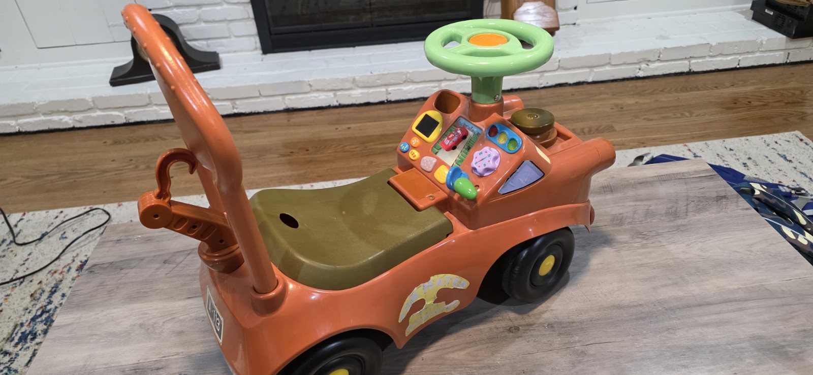 Kiddieland Disney Pixar Cars Tow Mater Activity Ride On Lights Speech & Motion