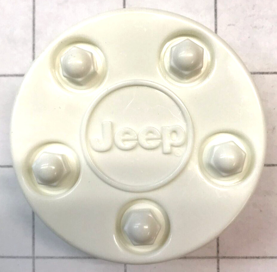 2 Pack-Genuine Power Wheels Part #B7659-2679 White Hubcap Center Cover for Jeep