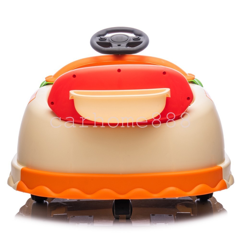 12V Kids Ride On Electric Bumper Car W/Parents Control, Cute Realistic Hamburger