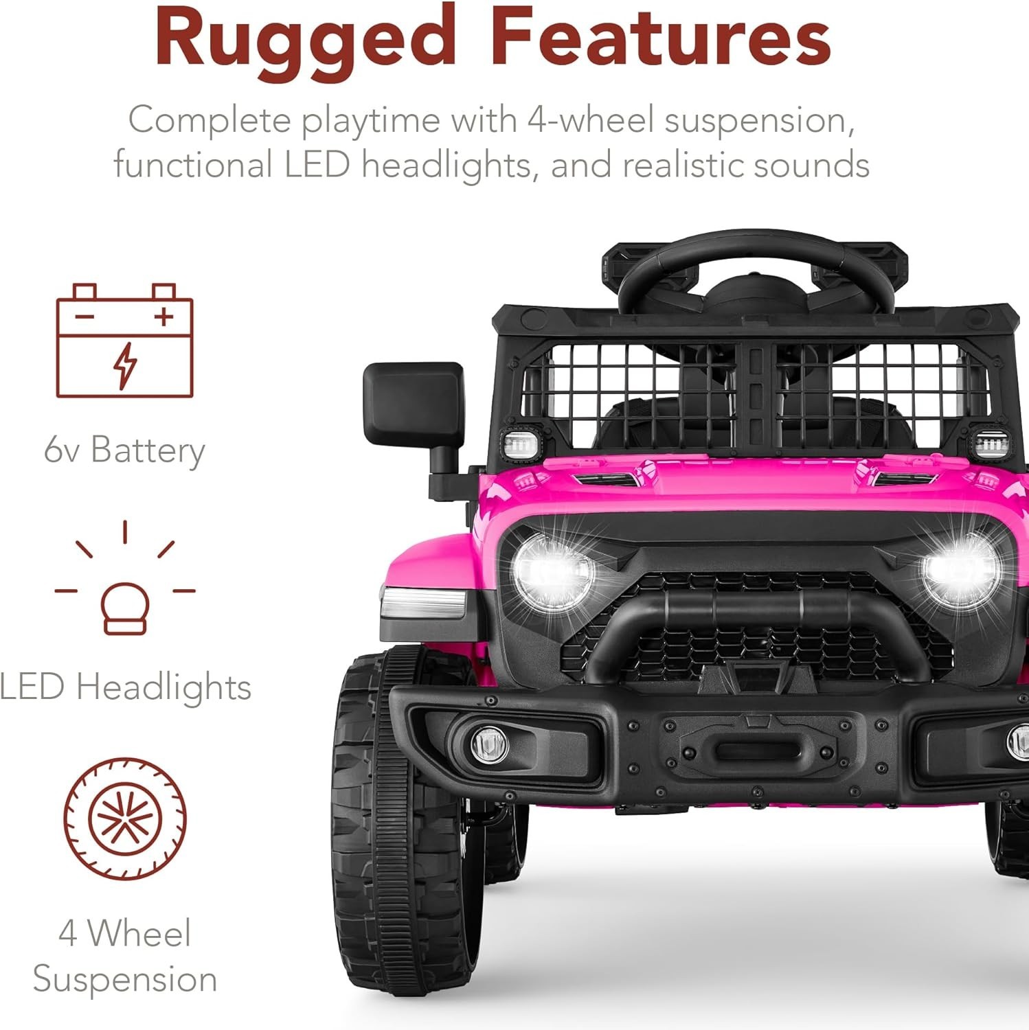 Carro Electrico Para Niños De 3 A 5 Años Montar Manejar Y Jugar Con Luces NUEVO