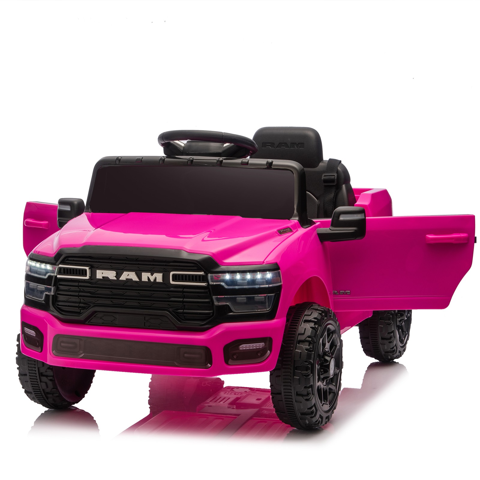 12V Kids Ride on Truck w/ Parents Control 3 Speed Adjustment LED Light