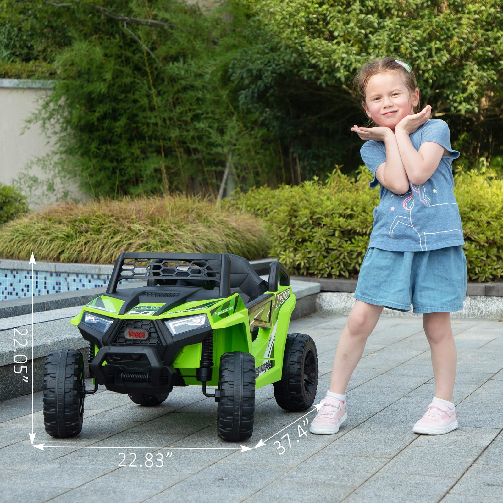 12V Coche De Paseo Para Niños Grandes De 3 4 5 6 Años Camión ATV Eléctrico Playa