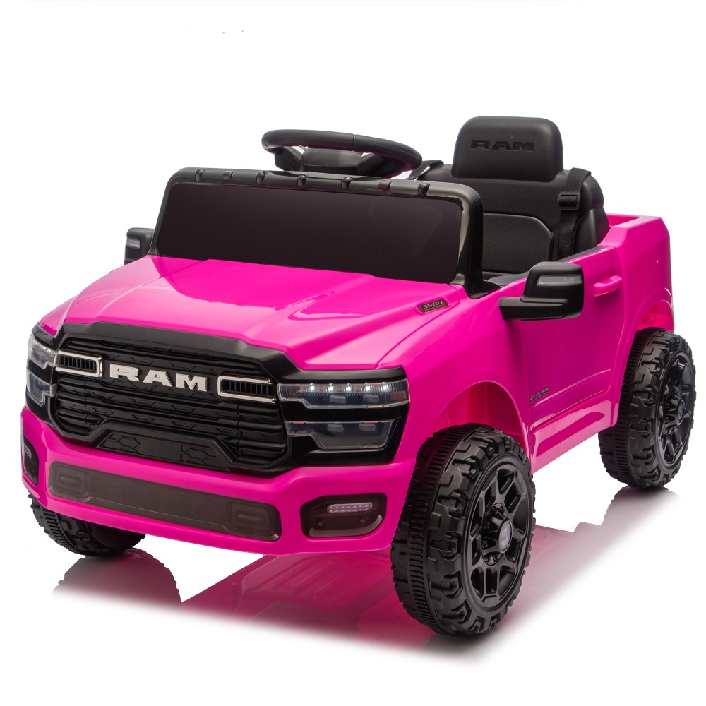 12V Kids Ride On Truck w/Remote Control,2WD & Rear Shock Suspension for Age 3-6