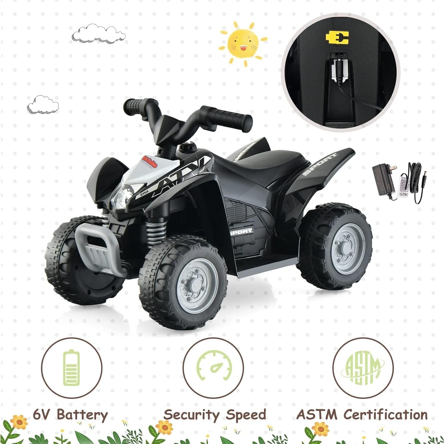 Carro Electrico Para Niños De Años Montar Manejar Y Jugar Con Luces NUEVO