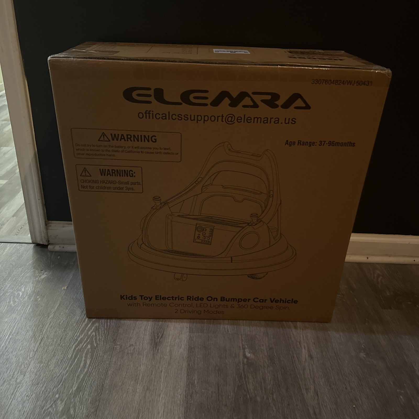 ELEMARA Ride on Bumper Car for Toddlers,1.9MPH Max,12V Battery Car for Kids W…