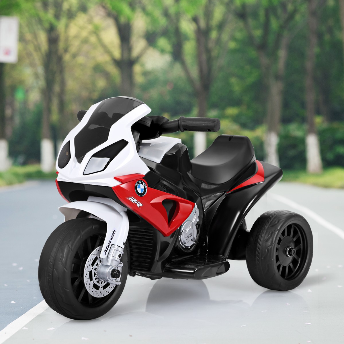 Kids Ride On Motorcycle BMW Licensed 6V Electric 3 Wheels w/ Music&Light Red