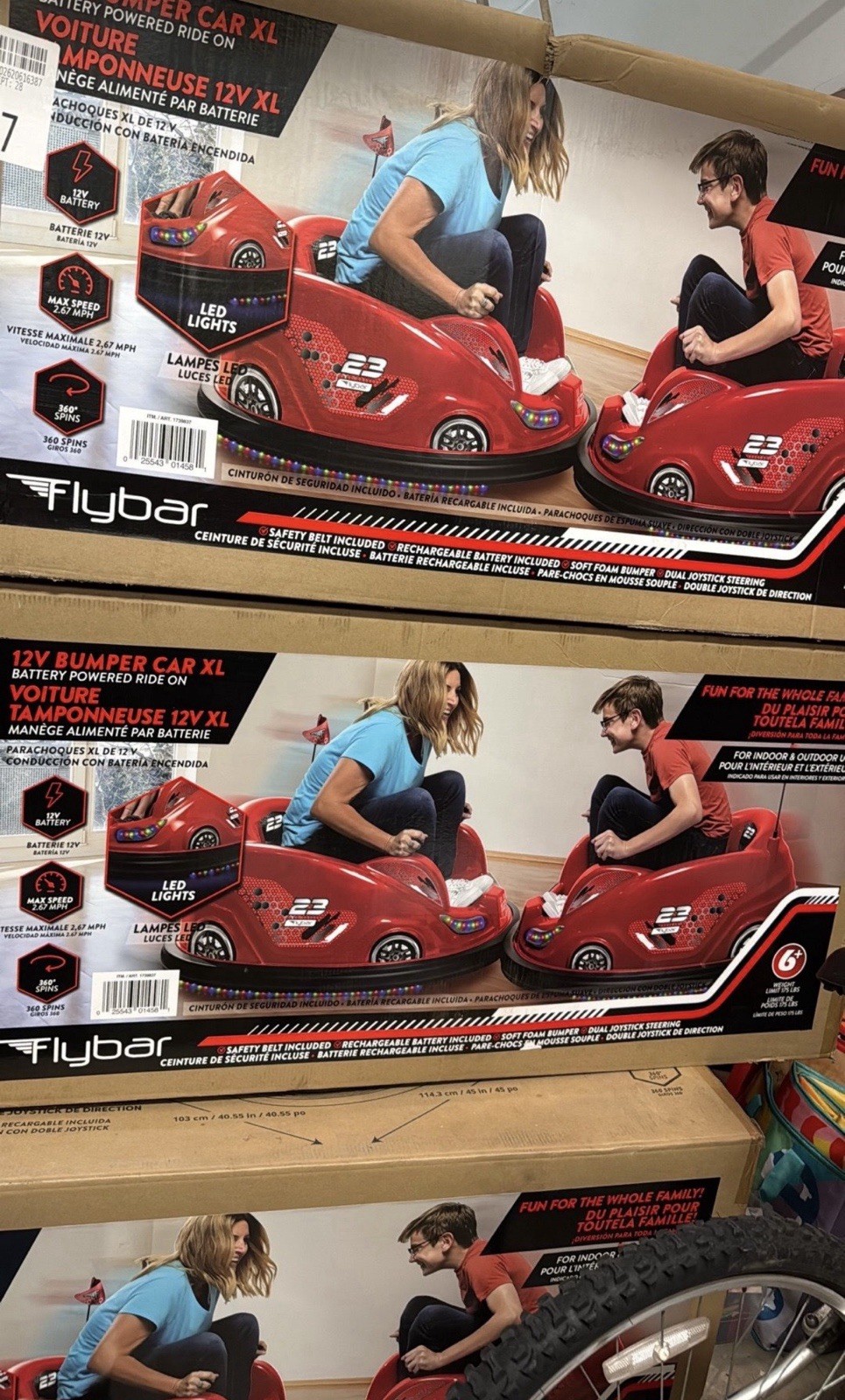 Flybar XL 12Volt Bumper Car🚗 Battery Powered Ride On 1-adult OR 2-Kids FLY BAR