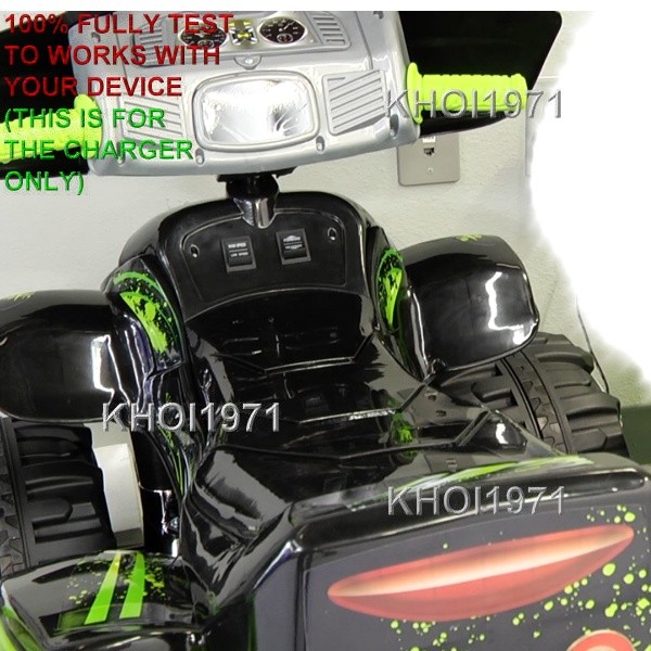 WALL CHARGER AC adapter 8=F BLACK GREEN-TRIM Monster TRAX ATV QUAD ride on 12V