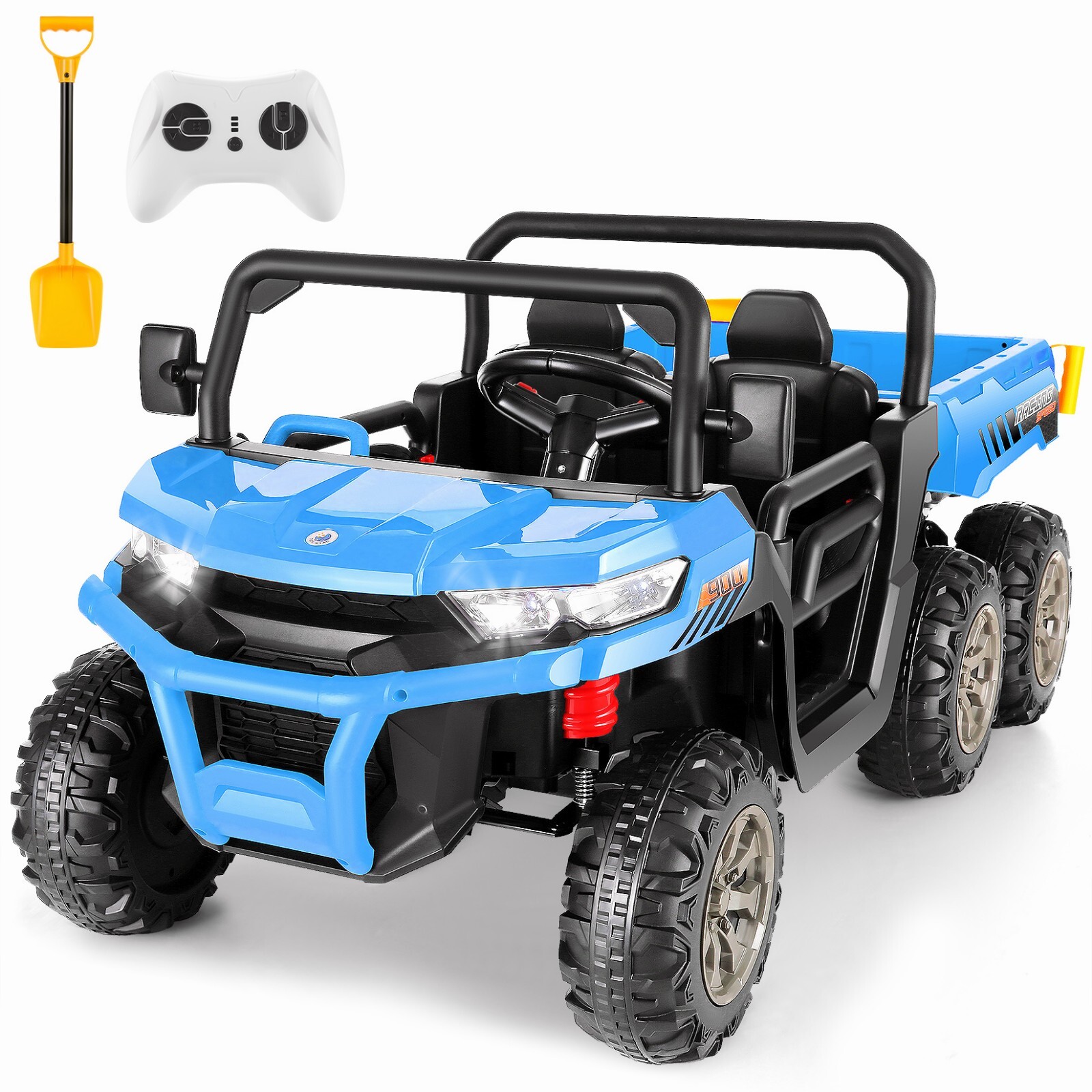 24V 4WD Kids Ride on Dump Truck with Remote Control, 2 Seater Electric Car Toy*