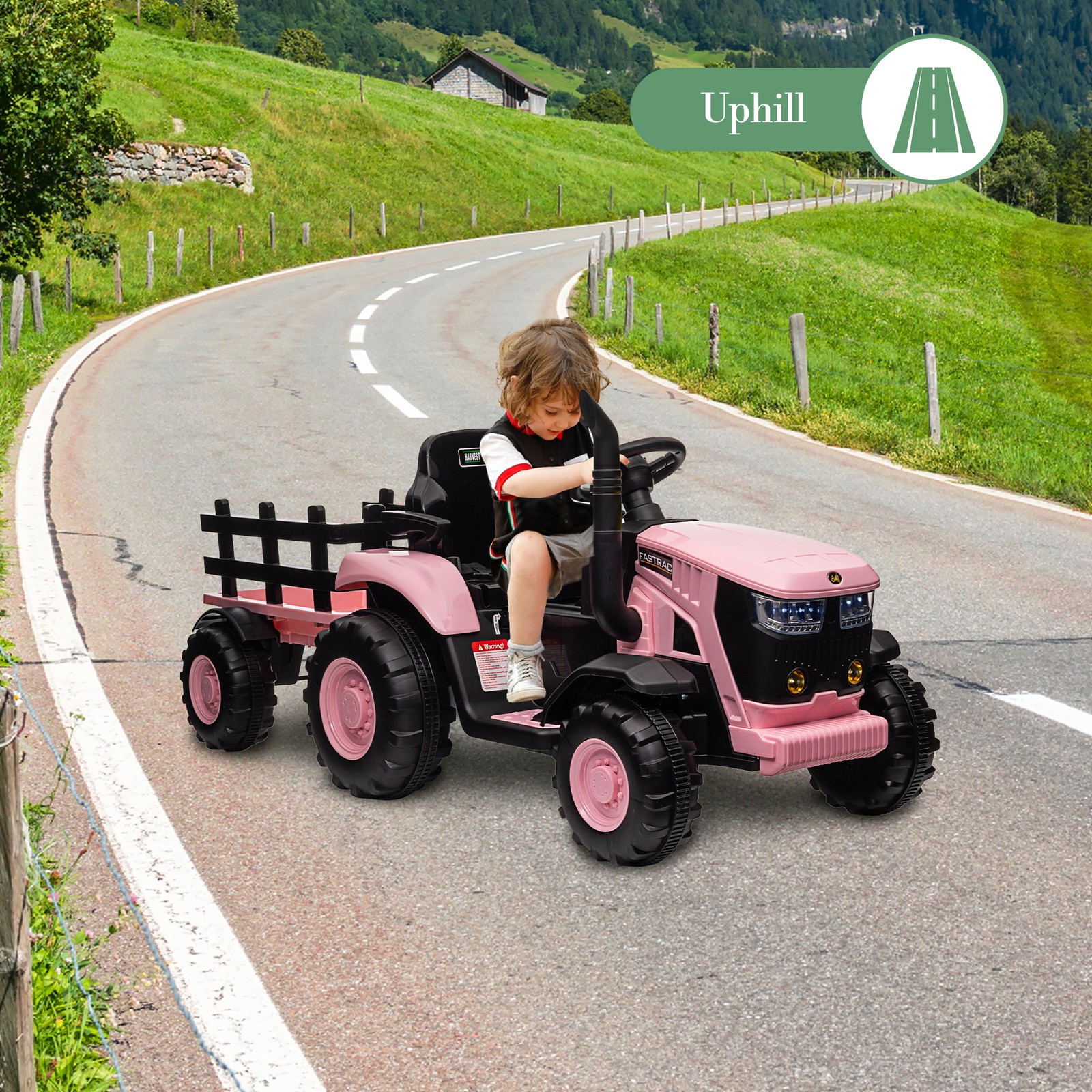 Electric Kids Tractor Ride-on Toy,Children’s Battery-Powered Vehicle,12v 7AH