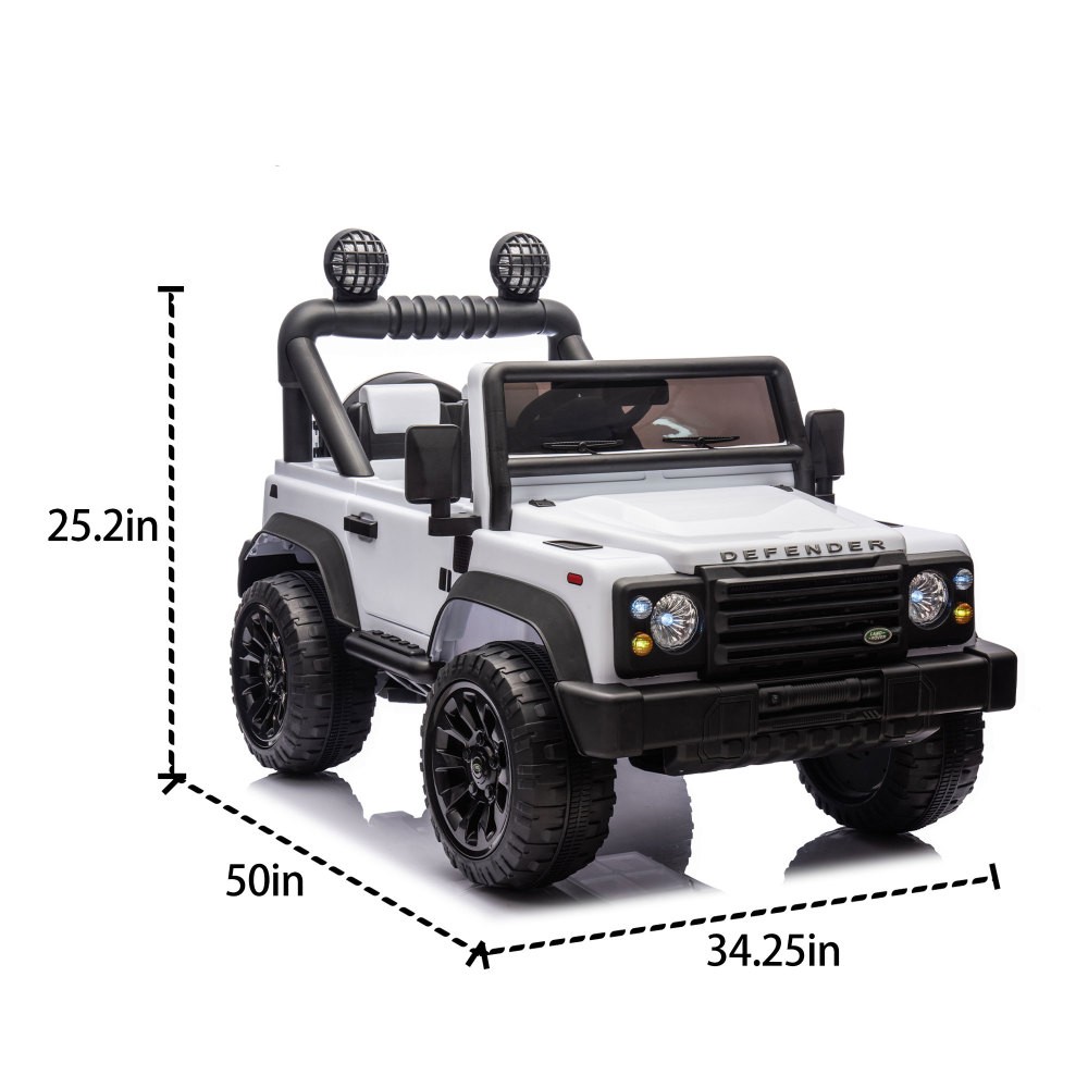Land Rover Defender 24V Kids Car Bluetooth MP3 LED Lights 3-7 Years Gift