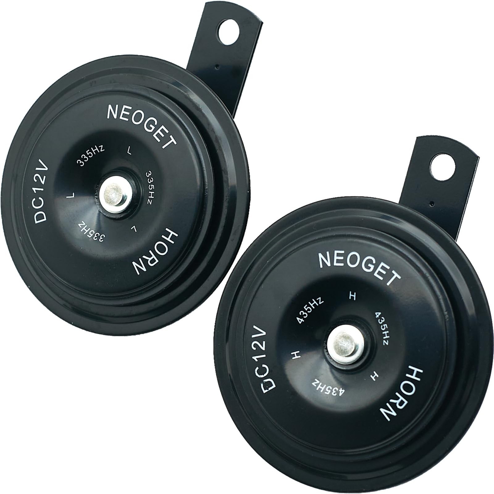 NEOGET Disc Horn 12V Electric Loud High Low 2 Tone Horn Replacement Kit 90mm …