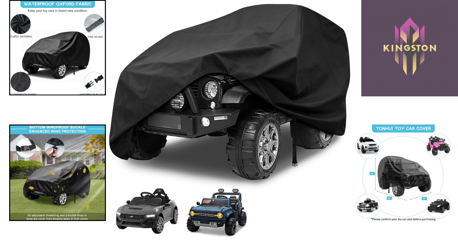 Durable Oxford Fabric Cover for Electric Toy Cars – Perfectly Weatherproof