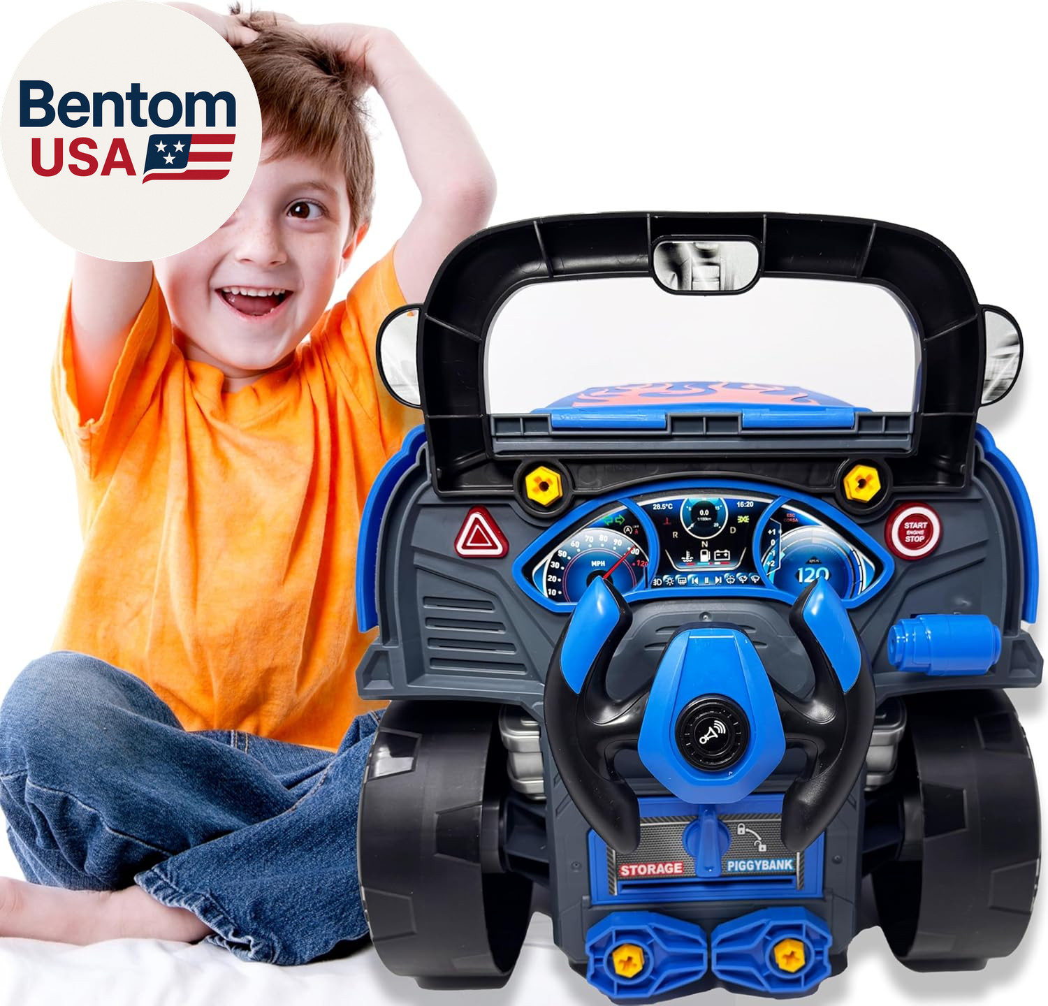 Interactive Large Truck Engine Toy for Kids – Complete Mechanic Repair Kit with