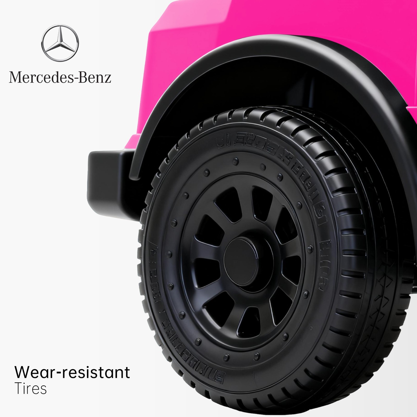 Licensed Mercedes-Benz Car for Kids 12V Ride on Car Remote Pink Electric Vehicle