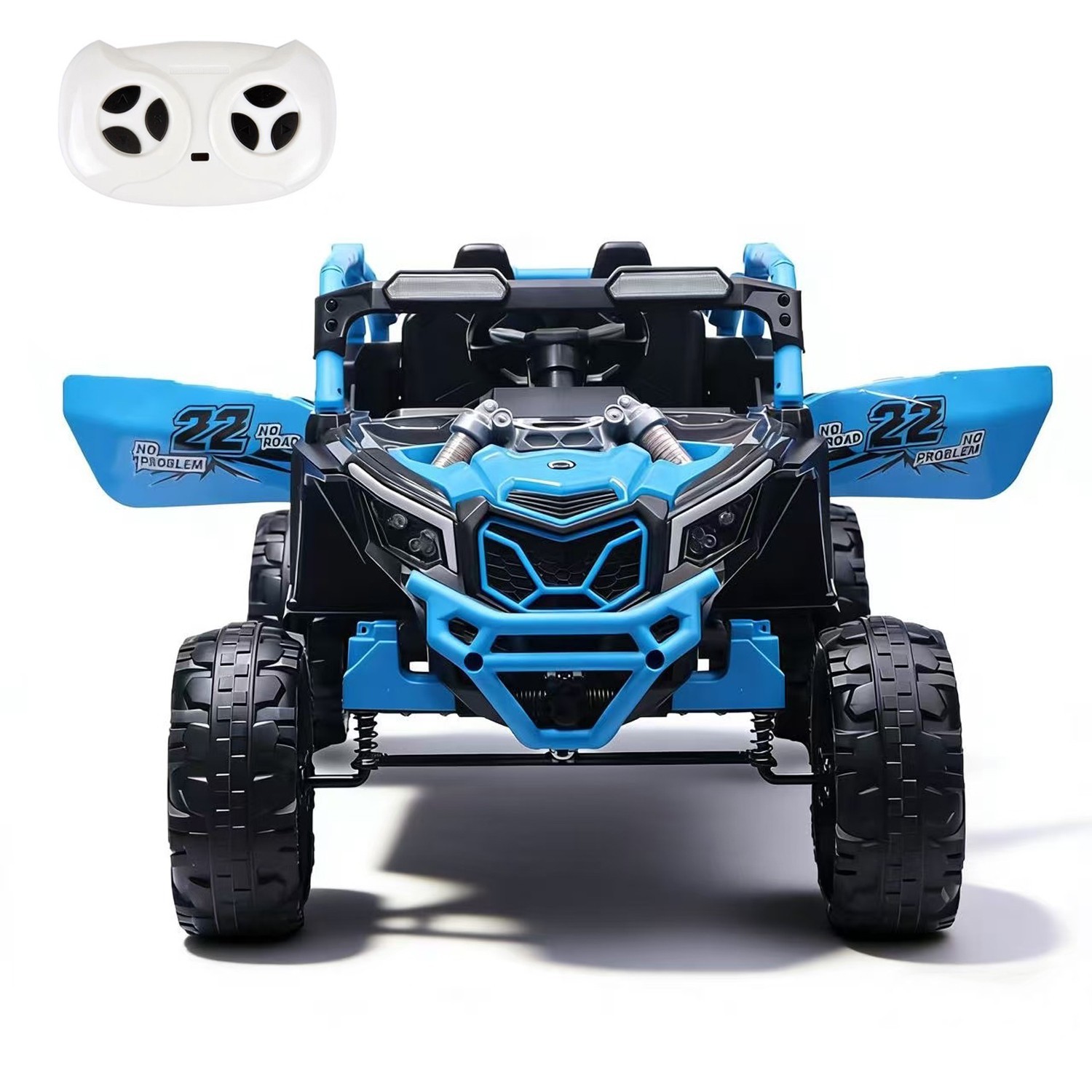 24V 400W Ride on UTV 2-Seater Electric Car Truck Power Wheels with Remote, Blue