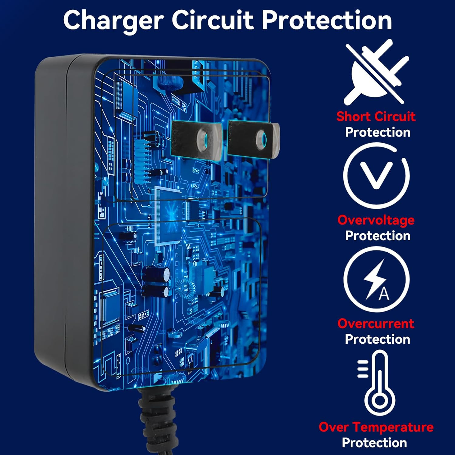 12V Battery Charger for Kids Ride On Car Toy Power Adapter for ATV SUV Jeep