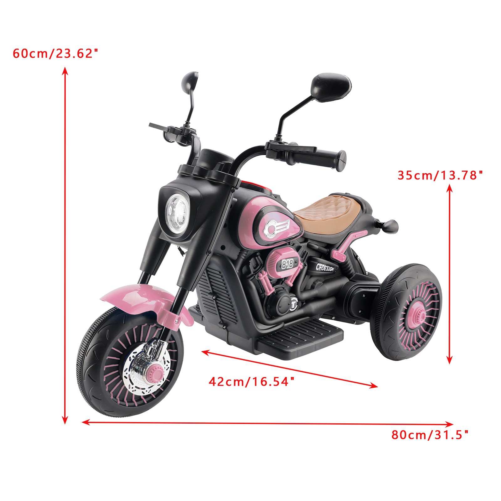 3 Wheel 6V Kid Ride On Motorcycle Electric Toy With Colorful Light And Music PK