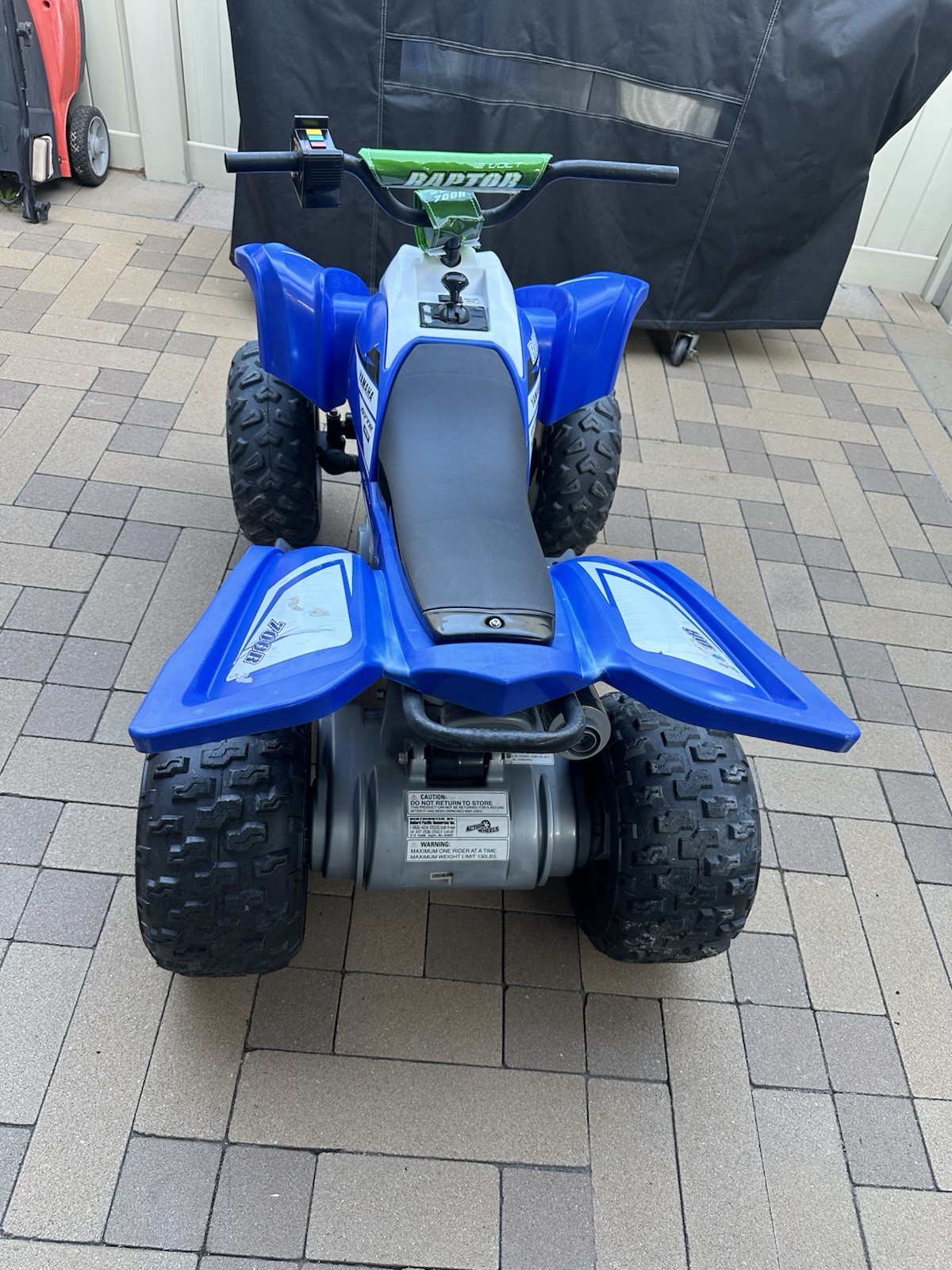 Yamaha EC-1818 Raptor ATV Battery Powered Ride-on – Blue and White